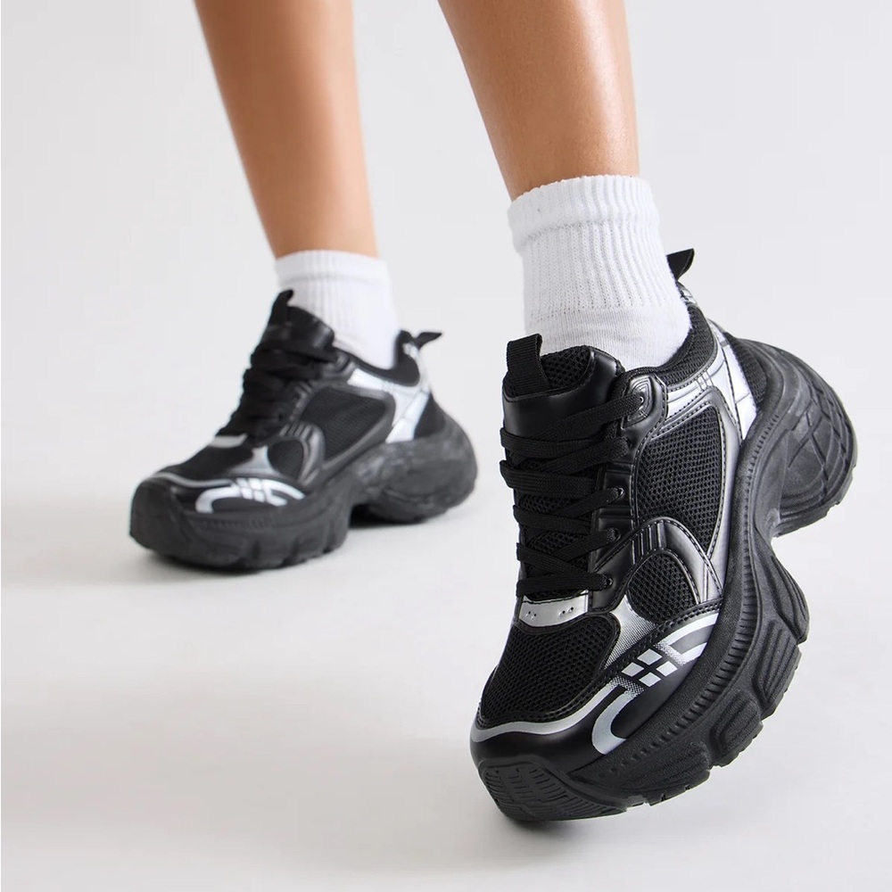Fashion Nova Beckham Lace Up Sneakers NWT